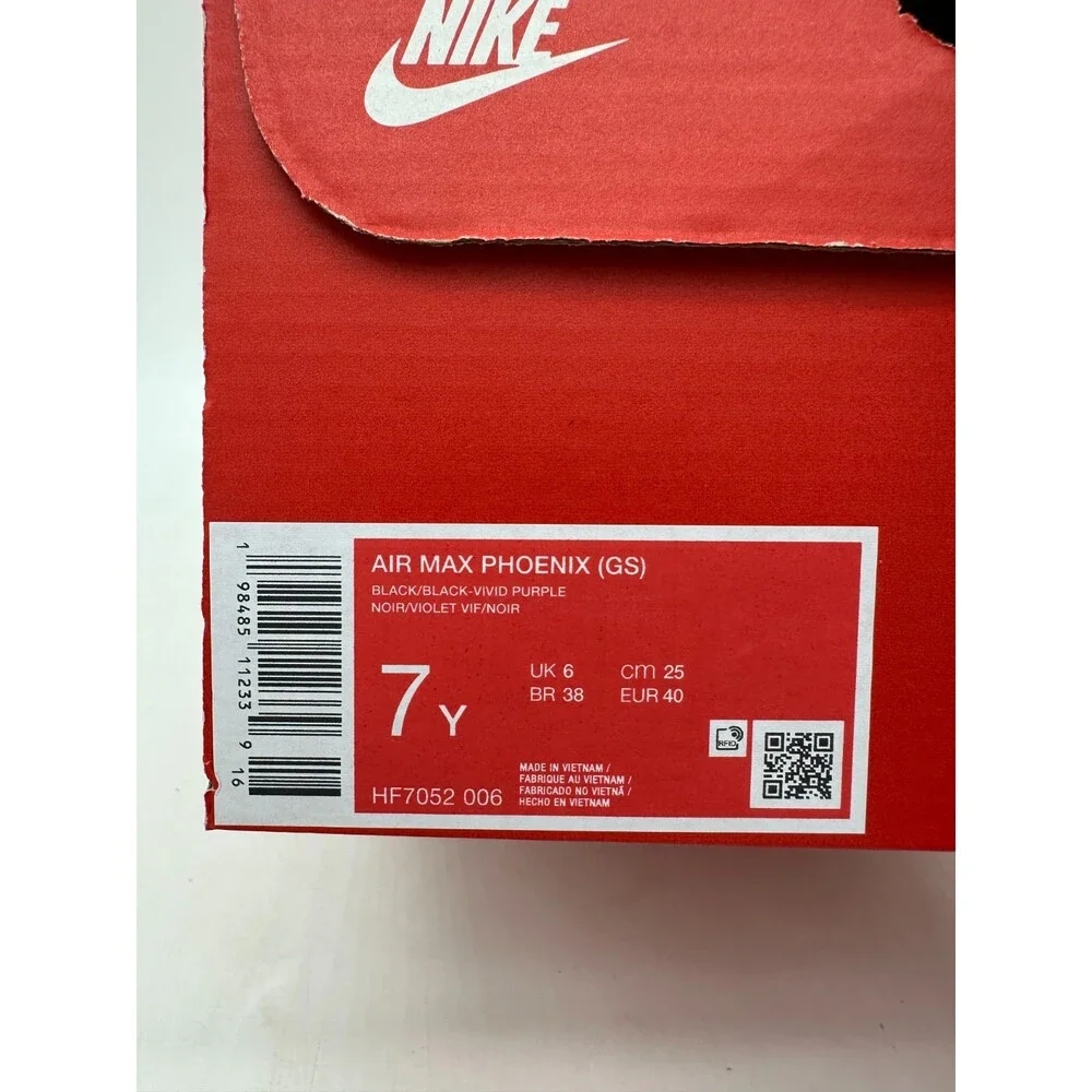 Nike Air Max Phoenix Youth Size 7 Women's Size 8.5 Black Shoes HF7052 006